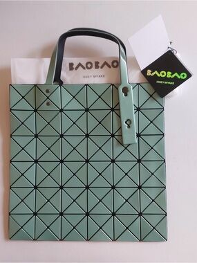 Issey Miyake BAOBAO Pale Mint Green Geometric Tote